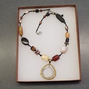 Silpada brass and silver necklace n1787 retired